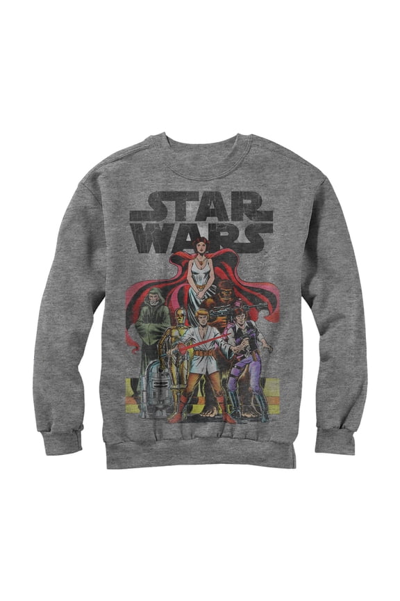 Men's Star Wars Vintage Rebel Art Sweatshirt Athletic Heather Medium