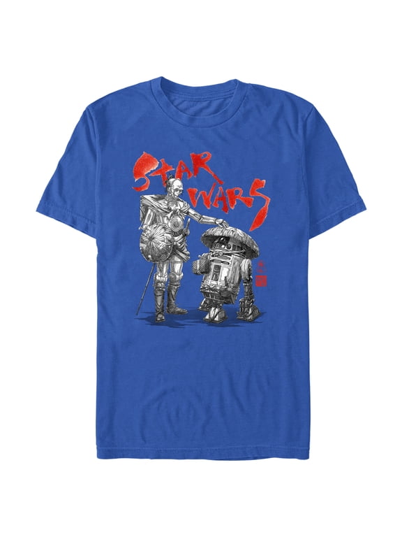 Men's Star Wars: Visions Anime Droids Graphic Tee Royal Blue X Large