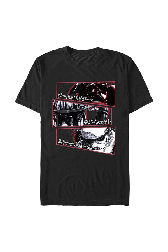 Men's Star Wars: Visions Anime Panels Graphic Tee Black Medium