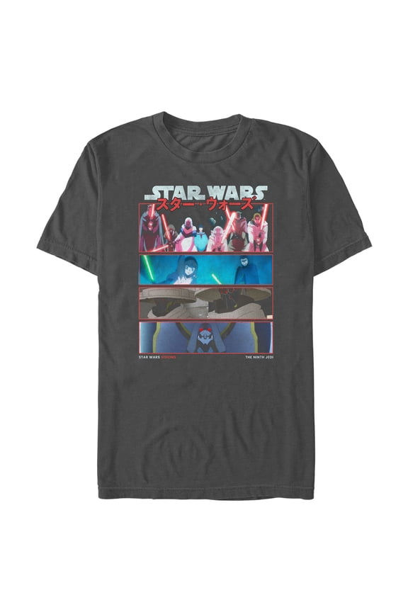 Men's Star Wars: Visions The Ninth Jedi Graphic Tee Charcoal Small