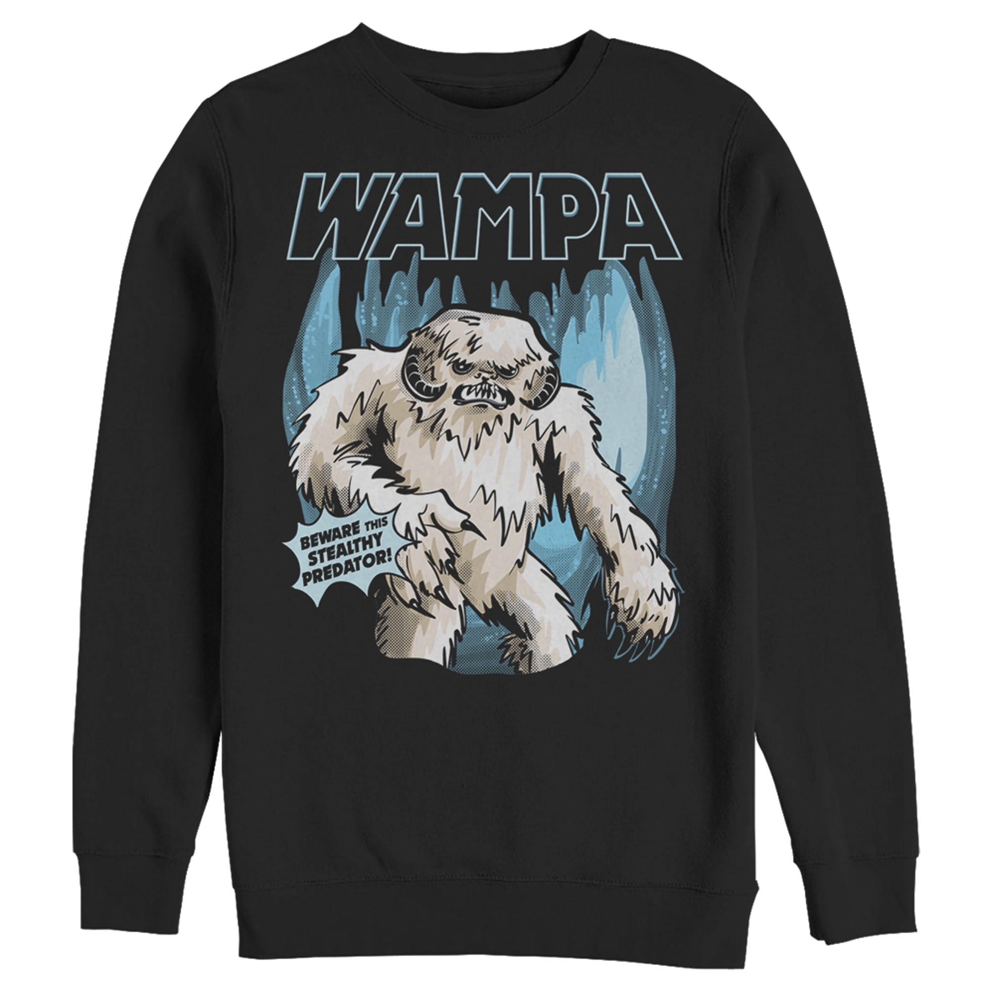 Men's Star Wars Wampa Beware This Stealthy Predator Sweatshirt Black Small