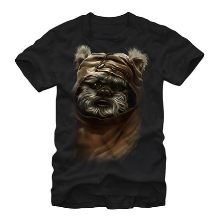 Men's Star Wars Wicket Ewok Graphic Tee Black 3X Large
