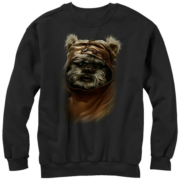 Men's Star Wars Wicket Ewok Sweatshirt Black Small