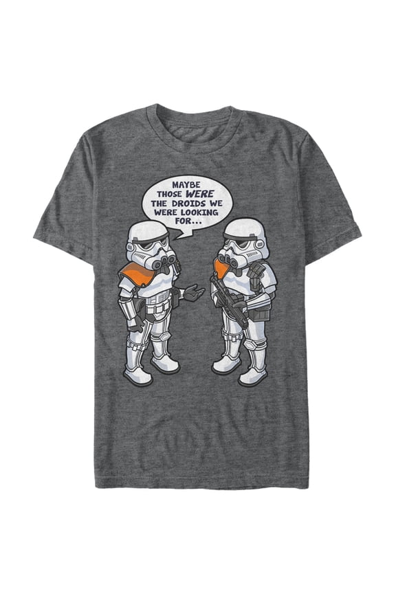 Men's Star Wars Droid Whoops - Heather T-shirt XXXX-Large Charcoal