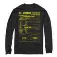 thumbnail image 1 of Men's Star Wars X-Wing Schematics Long Sleeve Shirt Black Medium, 1 of 3