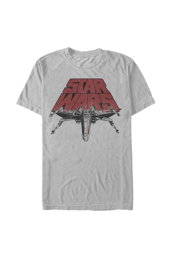 Men's Star Wars X-Wing Title Logo Graphic Tee White 2X Large