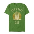 thumbnail image 1 of Men's Star Wars Yoda Best Dad Cartoon Graphic Tee Kelly Green Large, 1 of 4