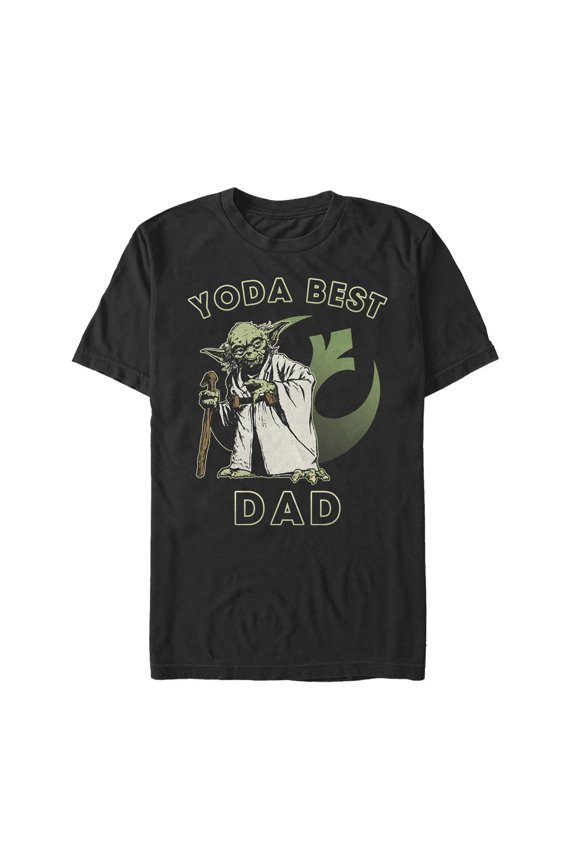 Men's Star Wars Yoda Best Dad Graphic Tee Black 3X Large