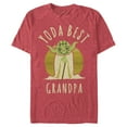 thumbnail image 1 of Men's Star Wars Yoda Best Grandpa Cartoon Graphic Tee Red Heather 2X Large, 1 of 5