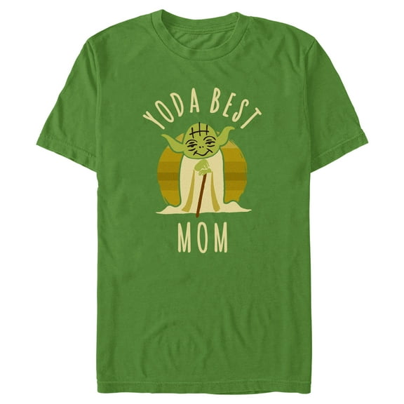 Men's Star Wars Yoda Best Mom Cartoon Graphic Tee Kelly Green 3X Large