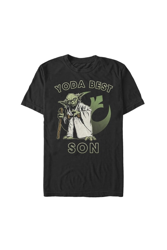 Men's Star Wars Yoda Best Son Graphic Tee Black Medium