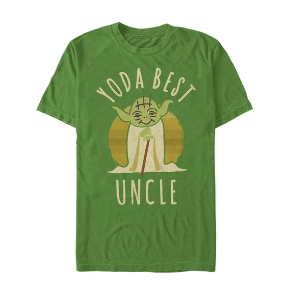 Men's Star Wars Yoda Best Uncle Cartoon Graphic Tee Kelly Green 3X Large