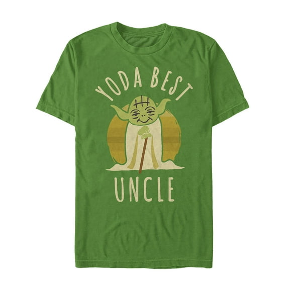 Men's Star Wars Yoda Best Uncle Cartoon Graphic Tee Kelly Green Large