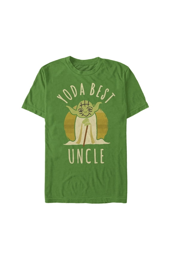 Men's Star Wars Yoda Best Uncle Cartoon  Graphic Tee Kelly Green X Large