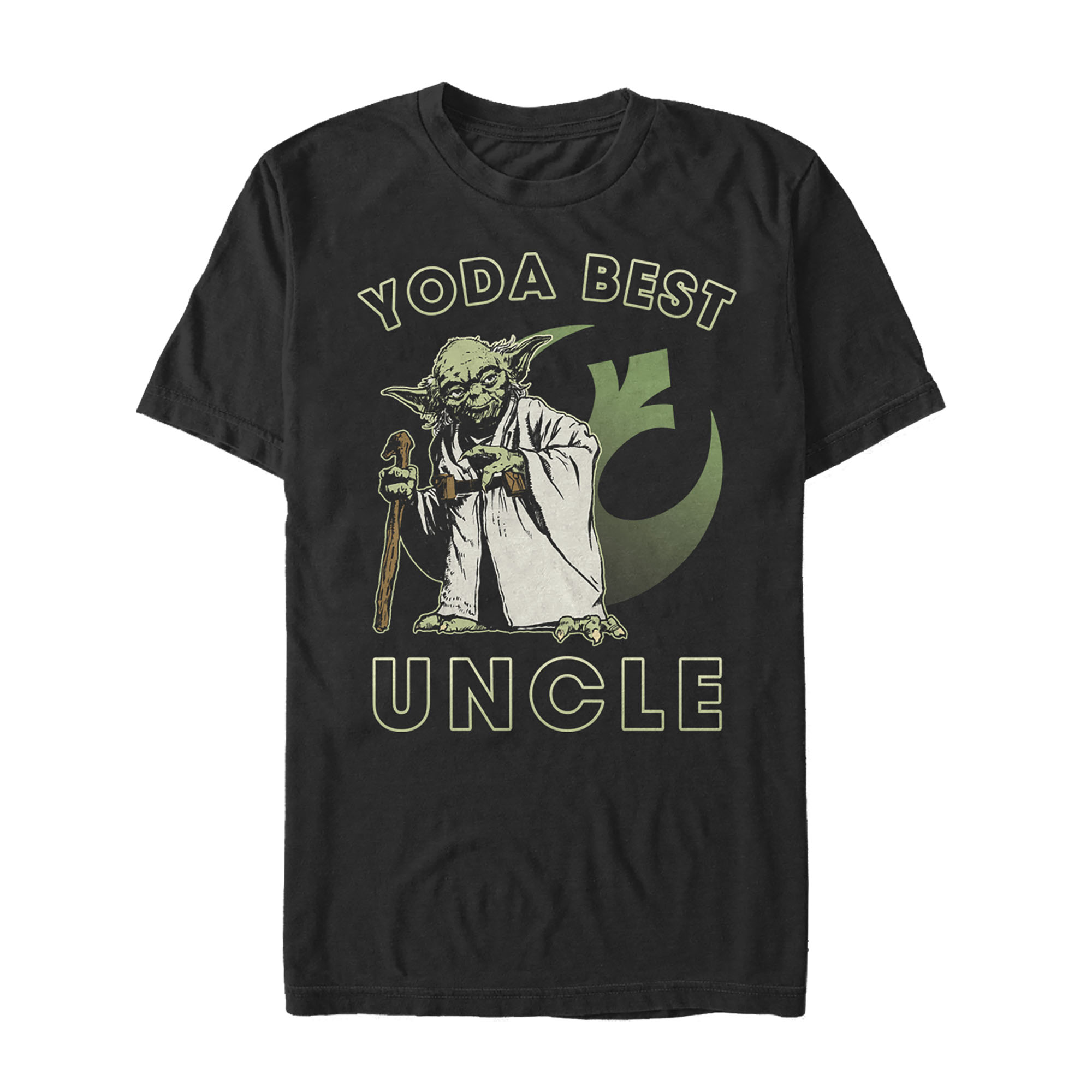 Men's Star Wars Yoda Best Uncle  Graphic Tee Black Large - image 1 of 5