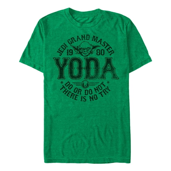 Men's Star Wars Yoda Master 1980 Graphic Tee Kelly Heather 2X Large