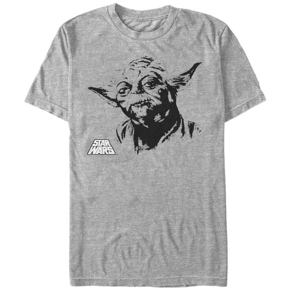 Men's Star Wars Yoda Portrait  Graphic Tee Athletic Heather Large
