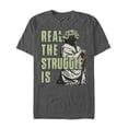 thumbnail image 1 of Men's Star Wars Yoda Real the Struggle Is Graphic Tee Charcoal Heather Medium, 1 of 4