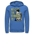 thumbnail image 1 of Men's Star Wars Yoda Real the Struggle Is  Pull Over Hoodie Royal Blue Small, 1 of 3