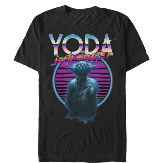 Men's Star Wars Yoda Retro Jedi Master Graphic Tee Black 4X Large