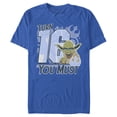thumbnail image 1 of Men's Star Wars Yoda Turn 16 You Must Rebel Logo Portrait  Graphic Tee Royal Blue 2X Large, 1 of 4