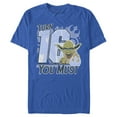 thumbnail image 1 of Men's Star Wars Yoda Turn 16 You Must Rebel Logo Portrait  Graphic Tee Royal Blue 3X Large, 1 of 4
