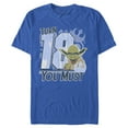 thumbnail image 1 of Men's Star Wars Yoda Turn 18 You Must Rebel Logo Portrait  Graphic Tee Royal Blue Medium, 1 of 4