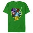 thumbnail image 1 of Men's Star Wars: Young Jedi Adventures Lightsaber Group Logo Graphic Tee Kelly Green Small, 1 of 5