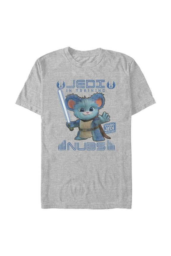 Men's Star Wars: Young Jedi Adventures Nubs Jedi in Training Graphic Tee Athletic Heather X Large