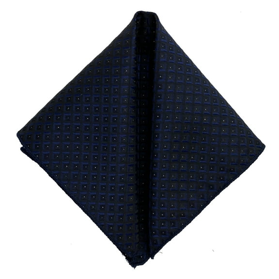 Men’s Stardust Navy Formal Satin Pocket Square in a Variety of Colors by Spencer J’s Signature Satin Collection