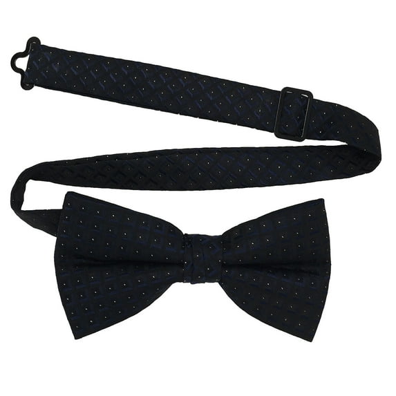 Men’s Stardust Navy Formal Satin Pre-Tied Bow Tie in a Variety of Colors by Spencer J’s Signature Satin Collection