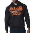 thumbnail image 1 of Men's Starter Black Anaheim Ducks Mesh Look Team Name Logo Tri-Blend Pullover Hoodie, 1 of 2