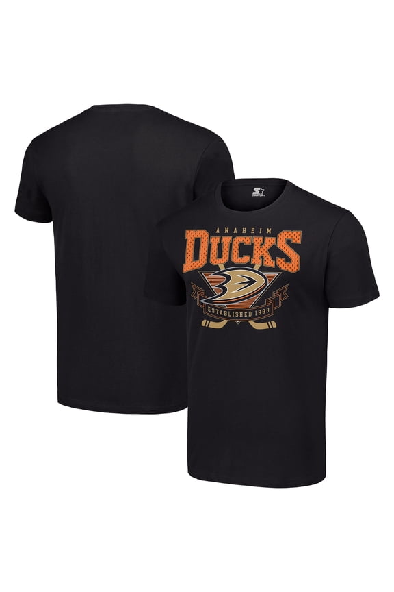 Men's Starter Black Anaheim Ducks Team Logo Graphic T-Shirt