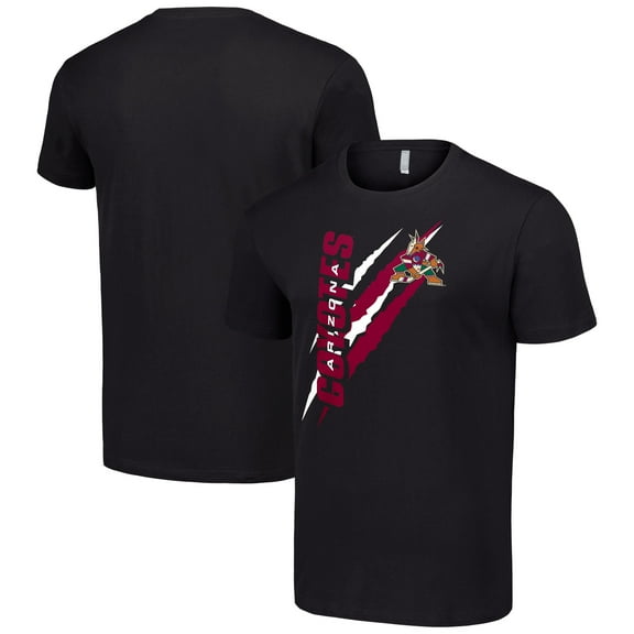 Men's Starter  Black Arizona Coyotes Color Scratch T-Shirt