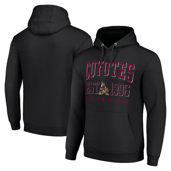 Men's Starter Black Arizona Coyotes  Graphic Pullover Hoodie
