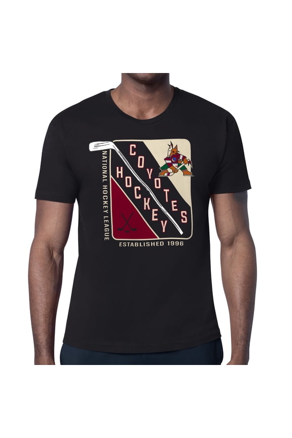 Men's Starter Black Arizona Coyotes Shield Graphic T-Shirt