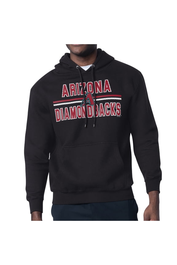 Men's Starter Black Arizona Diamondbacks Team Mesh Print Graphic Pullover Hoodie