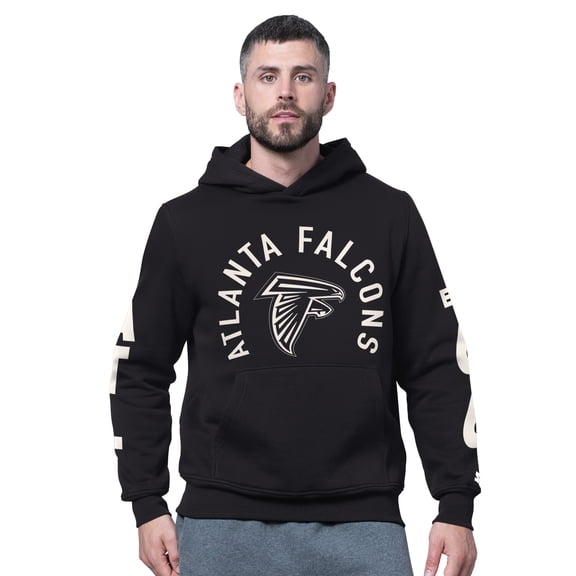 Men's Starter Black Atlanta Falcons Handoff Fleece Hoodie Sweatshirt