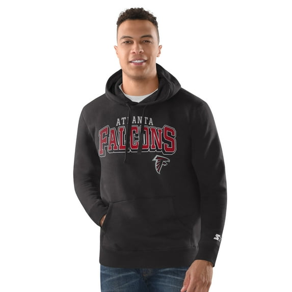 Men's Starter Black Atlanta Falcons Vintage Pullover Hoodie