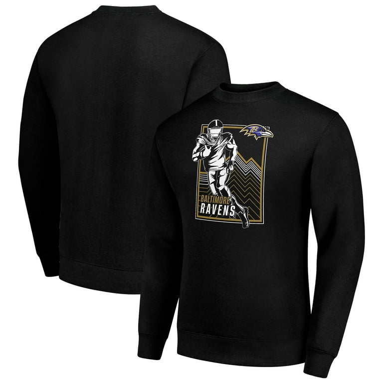 Men s Starter Black Baltimore Ravens Player Grid Pullover Sweatshirt Walmart