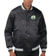 thumbnail image 1 of Men's Starter  Black Boston Celtics Printed Team Name Satin Varsity Full-Snap Jacket, 1 of 2