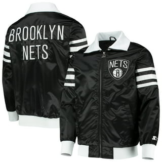 Black MAN Brooklyn Nets Licensed Hooded Thin Sweatshirt Fabric T-Shirt  2651138