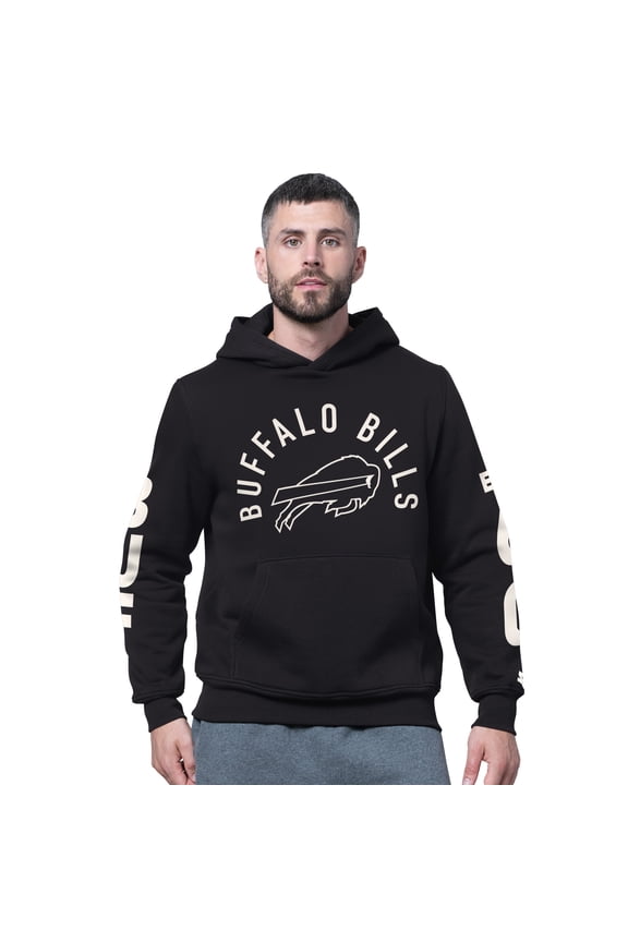 Men's Starter Black Buffalo Bills Handoff Fleece Hoodie Sweatshirt