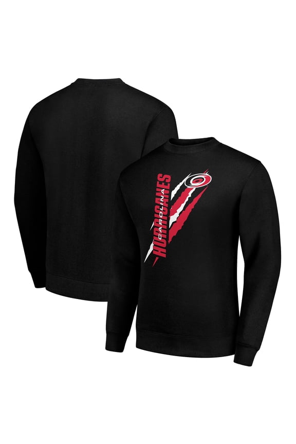 Men's Starter Black Carolina Hurricanes  Color Scratch Pullover Sweatshirt