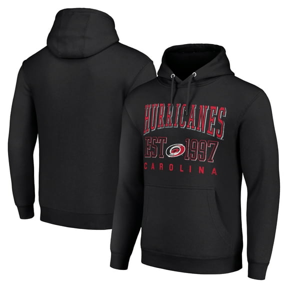 Men's Starter Black Carolina Hurricanes  Graphic Pullover Hoodie