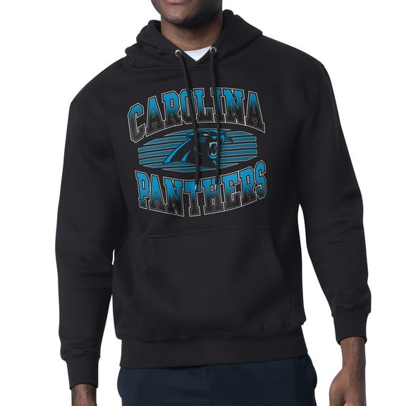 Men's Starter Black Carolina Panthers Team Grit Graphic Hoodie