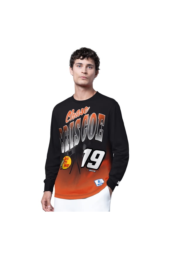 Men's Starter  Black Chase Briscoe Quarterback Extreme Long Sleeve T-Shirt