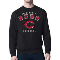 Men's Starter Black Cincinnati Reds Team Logo Fleece Pullover Sweatshirt