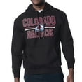 thumbnail image 1 of Men's Starter Black Colorado Avalanche Mesh Look Team Name Logo Tri-Blend Pullover Hoodie, 1 of 2
