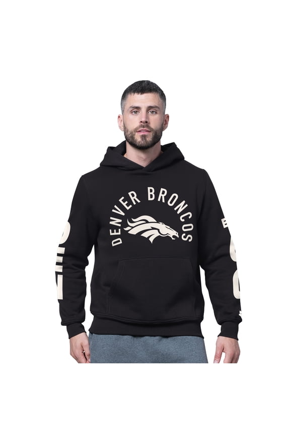 Men's Starter Black Denver Broncos Handoff Fleece Hoodie Sweatshirt